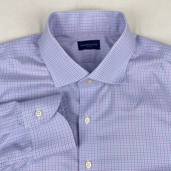 Proper Cloth Other - Proper Cloth Lavender Check Dress Shirt